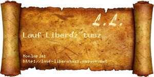 Lauf Liberátusz névjegykártya